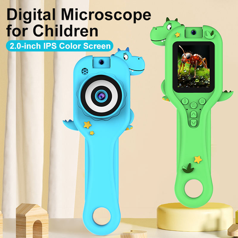 Microscope Kids Science - Gift for Kids-Digital Microscope 2” Screen