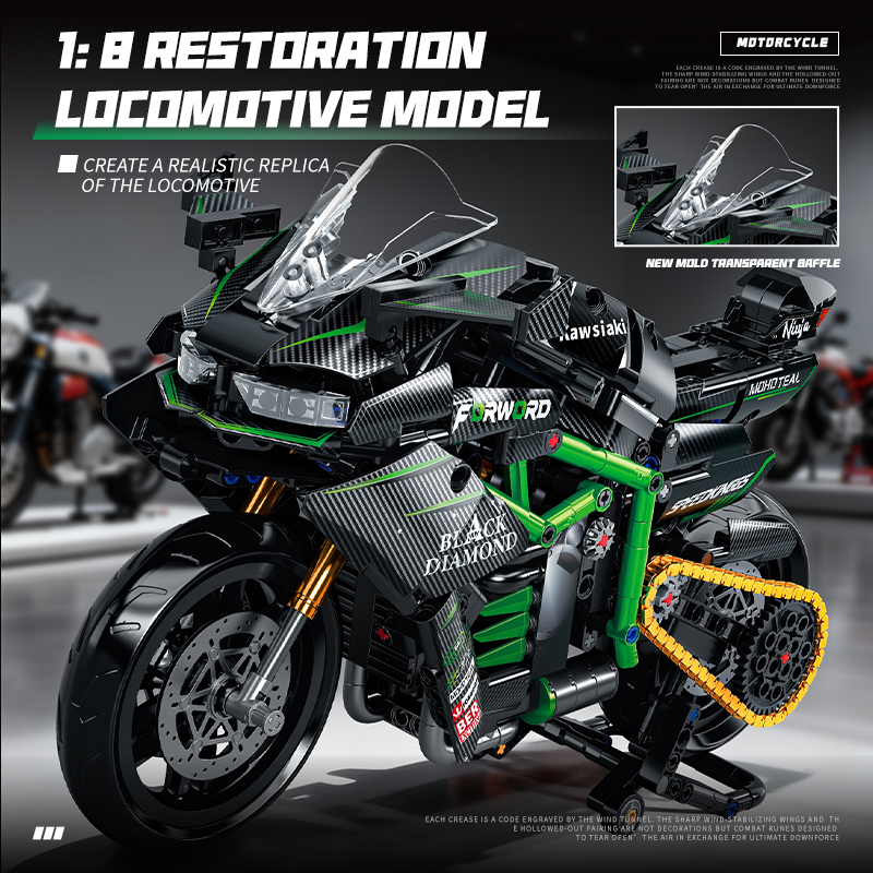 Crafted Classic 1:8 Motorbike  - đánh giá và giá Kids Toys Unique