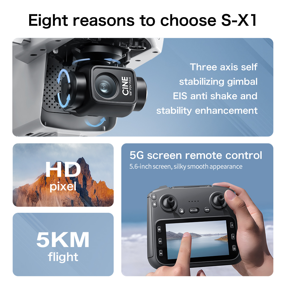 Original S-X1 Drone 8K HD Prof - đánh giá và giá Kids Toys Drone