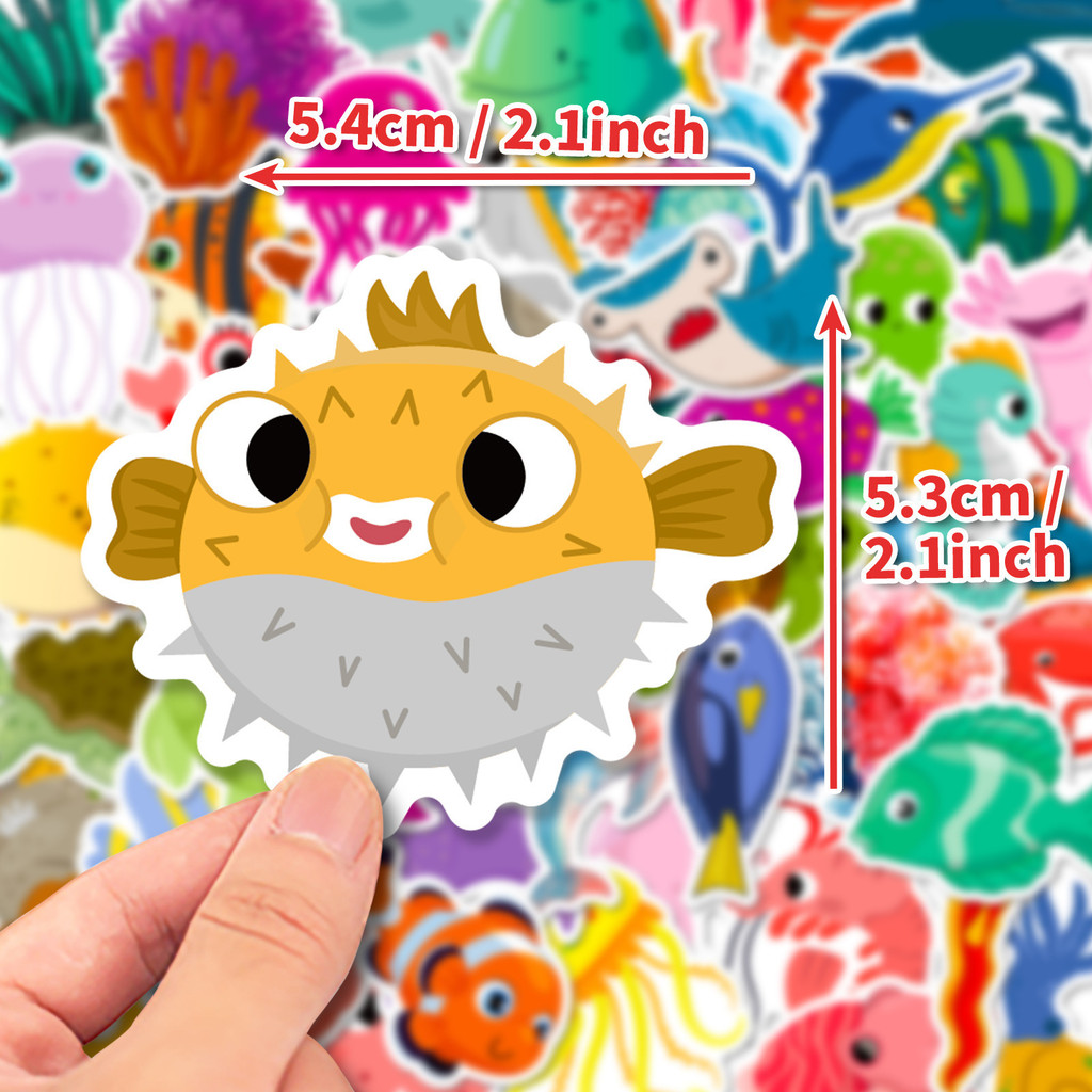 50Pcs Marine Life Stickers Dol - đánh giá và giá Kids Toys Stores