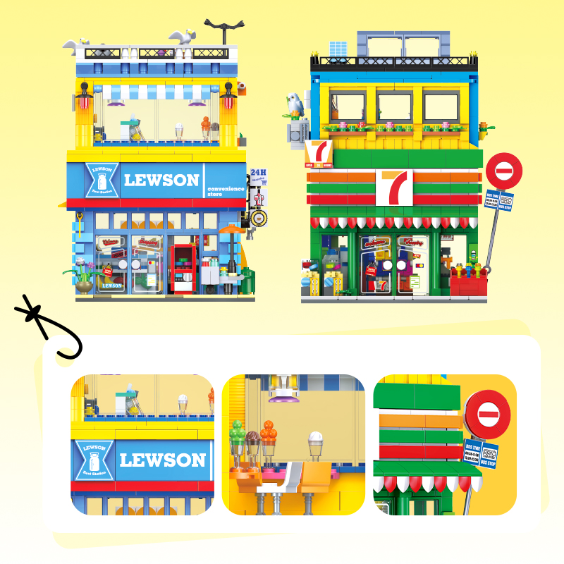 1263+PCS Street Scene Convenie - đánh giá và giá Kids Toys Stores